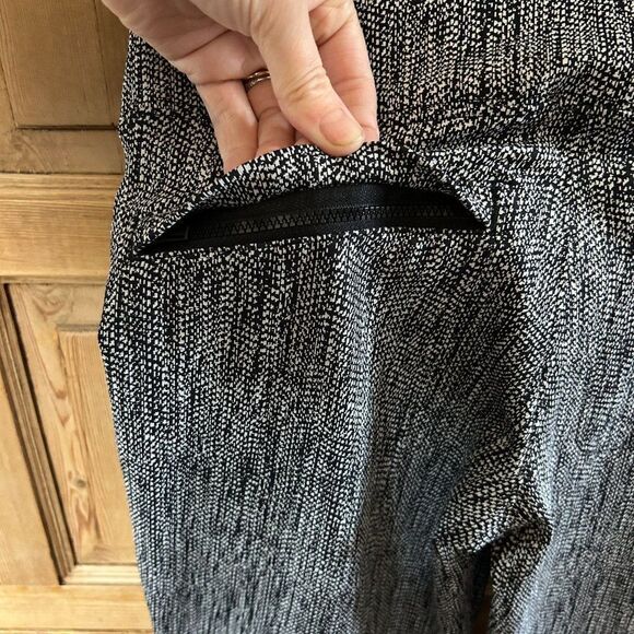 Athleta Leggings Medium Black White Delancey Textured Moto Tight Leggings - Picture 9 of 12